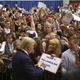 “Trump = The Landslide Vote,” reads a sign at a rally in Anderson, South Carolina.